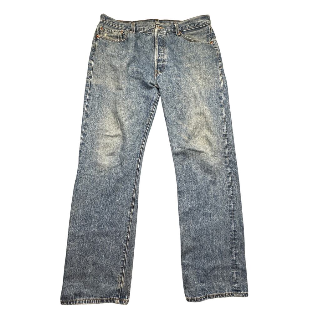 Vintage 2005 Levis 501 XX Button Fly Jeans Mens 36x32 Blue Mexico Made